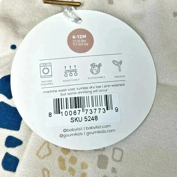 NWT Goumi Kids x Babylist Long Sleeve Floral Bodysuit Morocco Baby Girls 6-12m - Picture 7 of 8